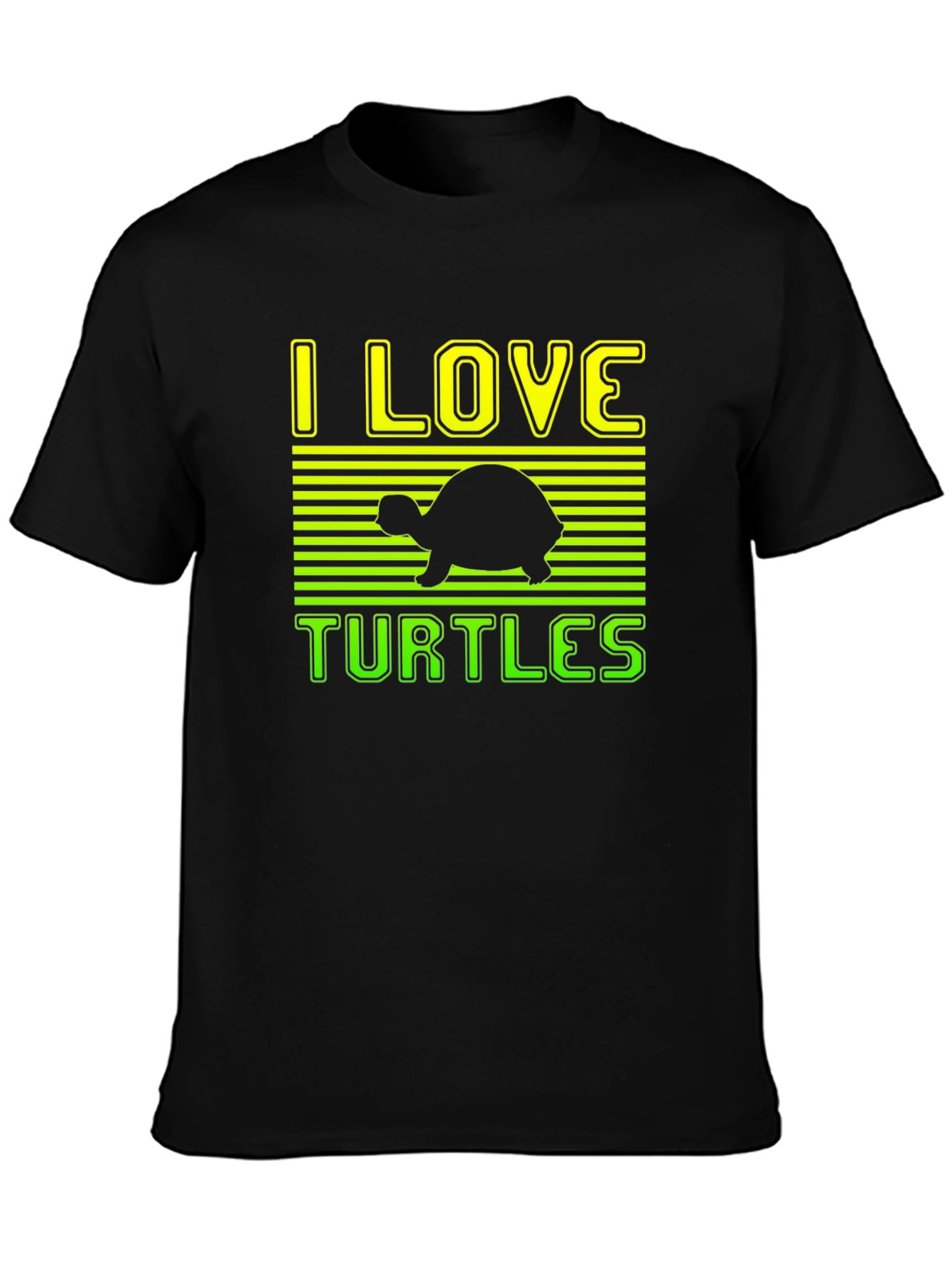 I Love Turtles Graphic Tee - Soft Cotton Blend