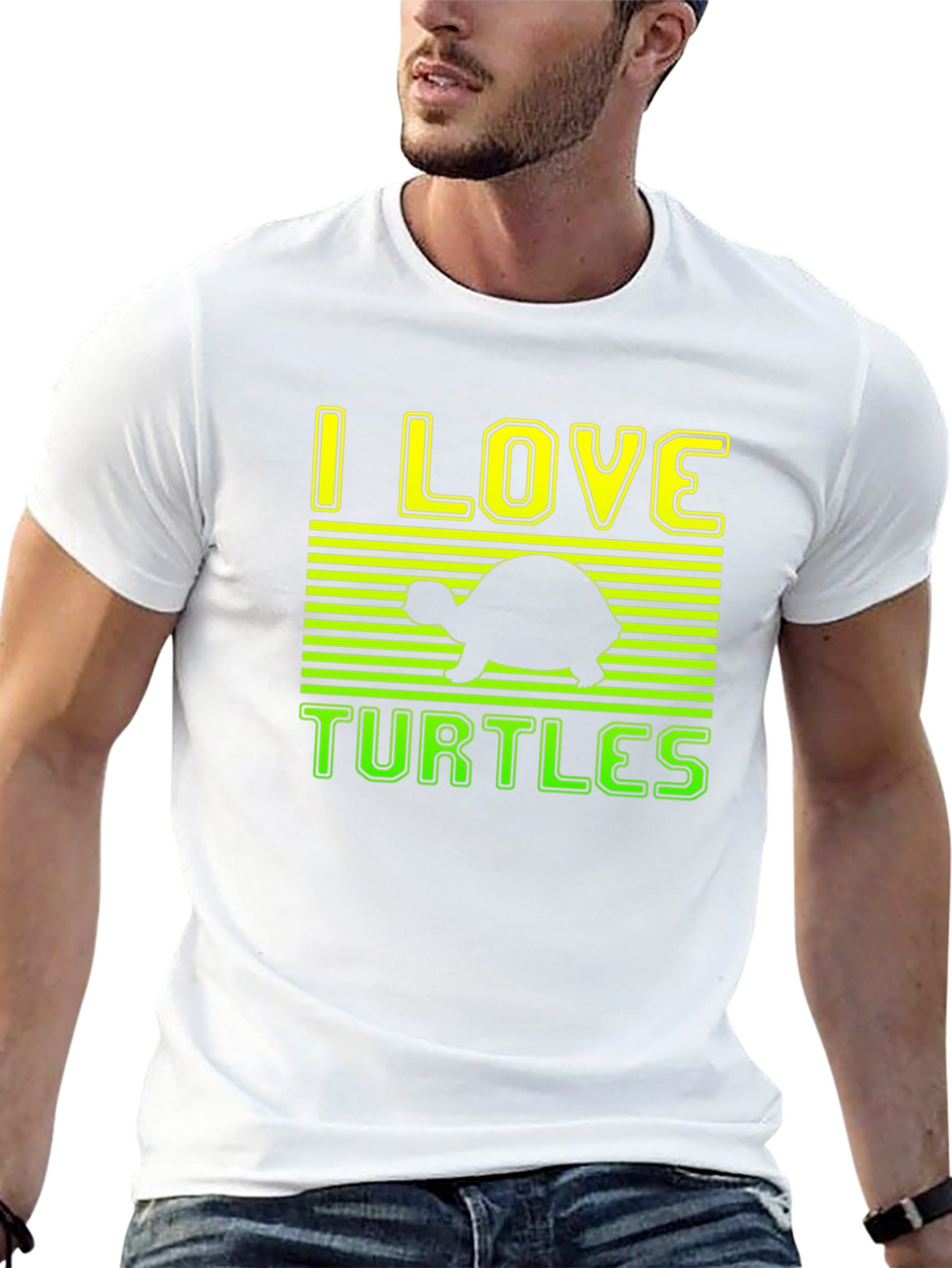 I Love Turtles Graphic Tee - Soft Cotton Blend