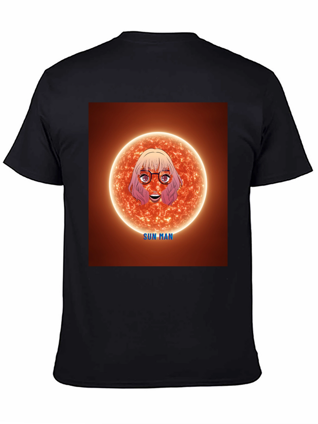 Sun Man Graphic Tee - Unique Cartoon Design