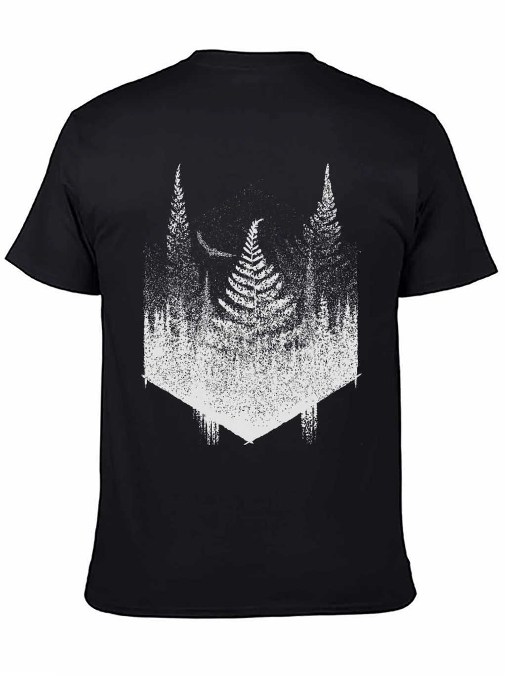 Fern Forest Graphic Tee - Mens Black T-Shirt