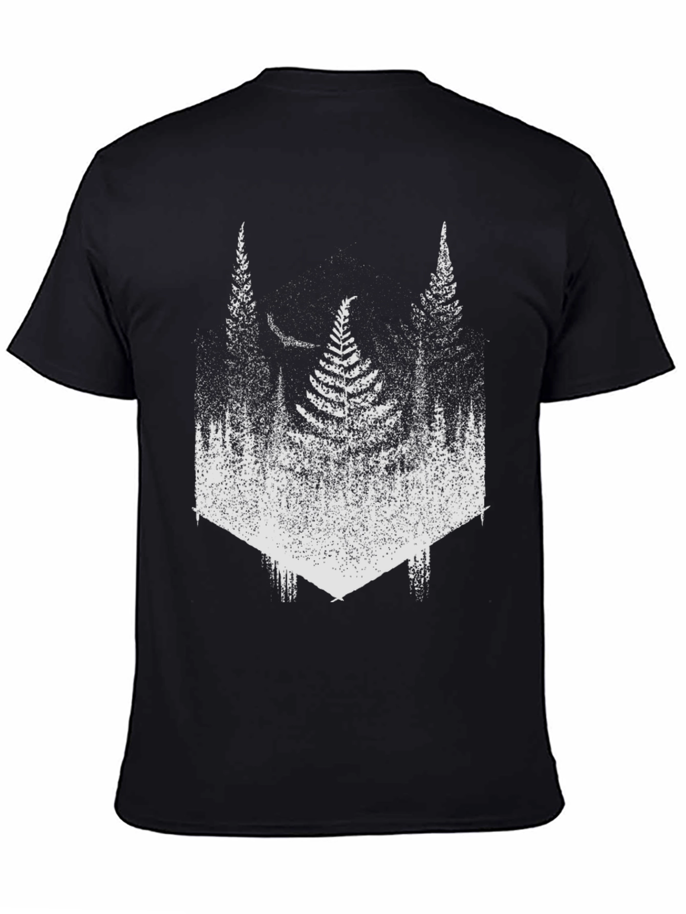 Fern Forest Graphic Tee - Mens Black T-Shirt