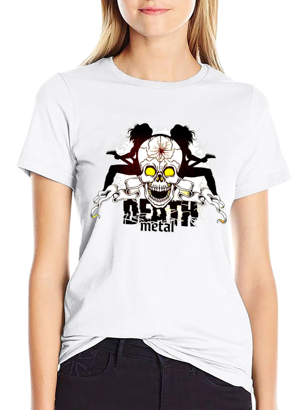 Skull Guitar Metal T-Shirt