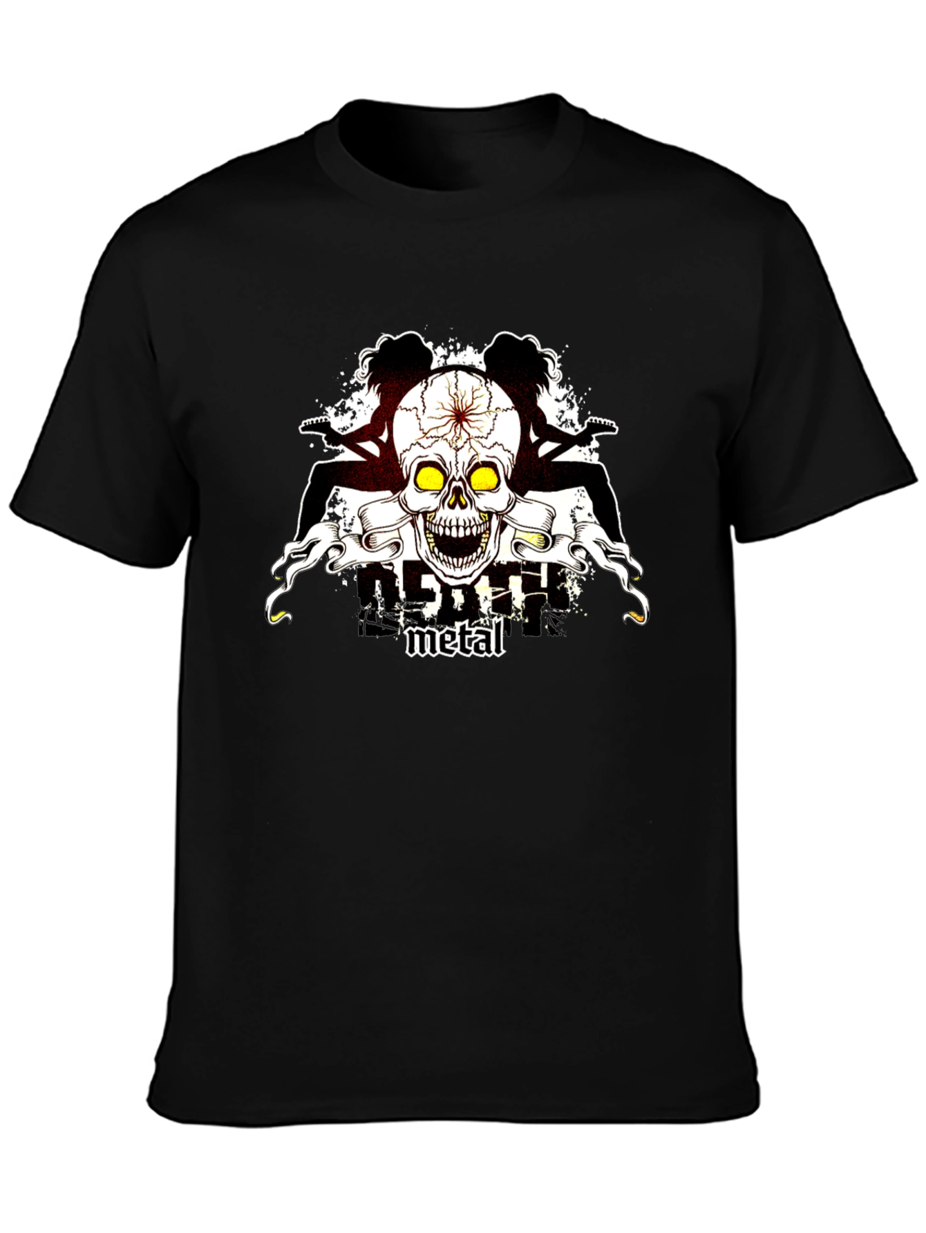 Skull Guitar Metal T-Shirt