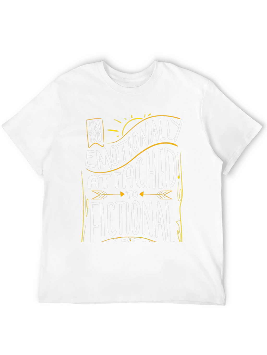 Emotionally Attached Fictional Characters Black Graphic Tee
