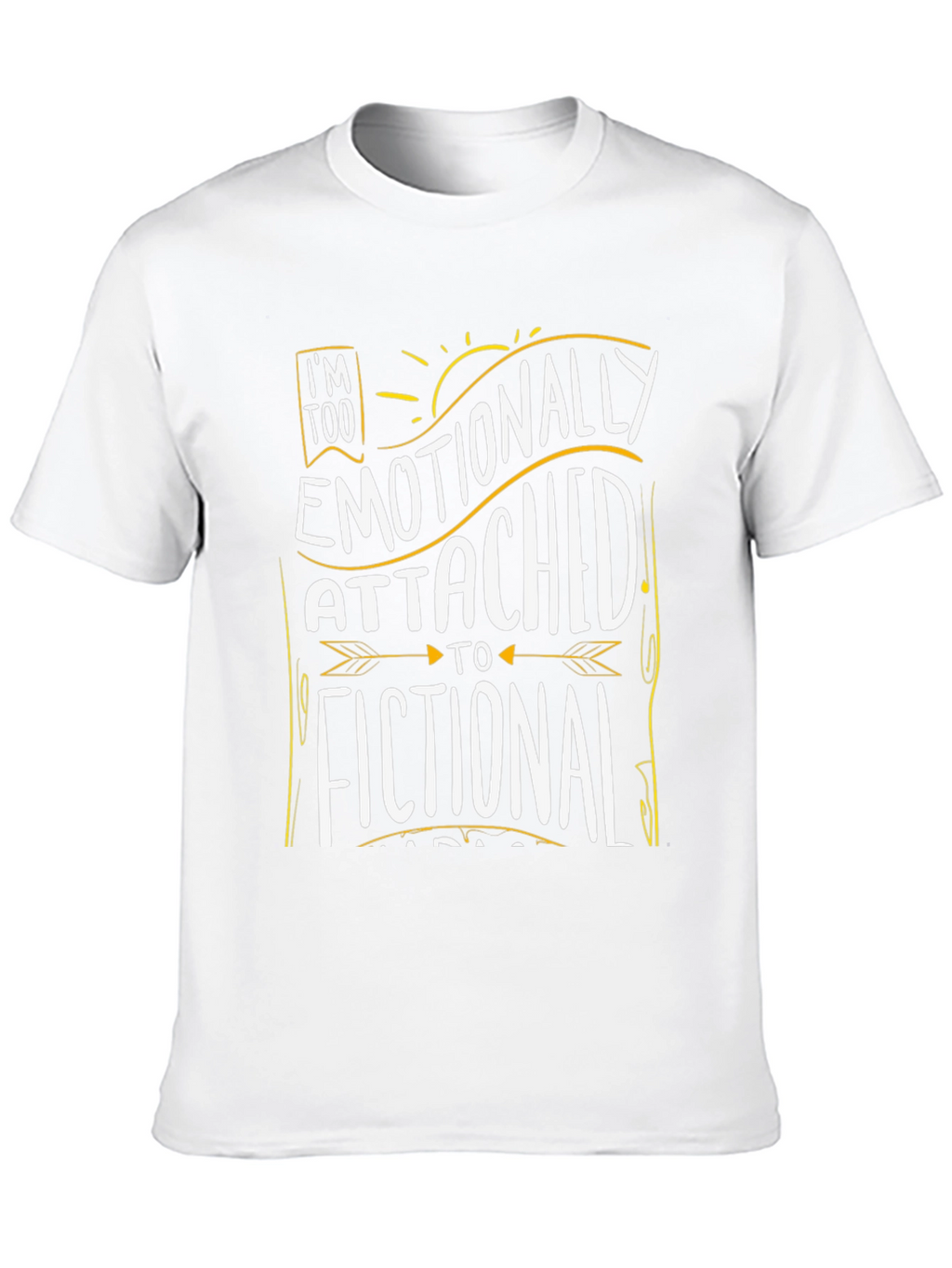 Emotionally Attached Fictional Characters Black Graphic Tee