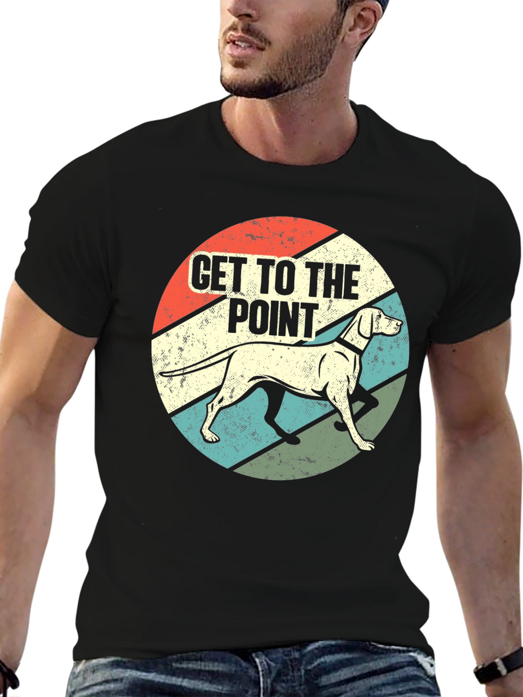 Get to the Point Dog Graphic T-Shirt