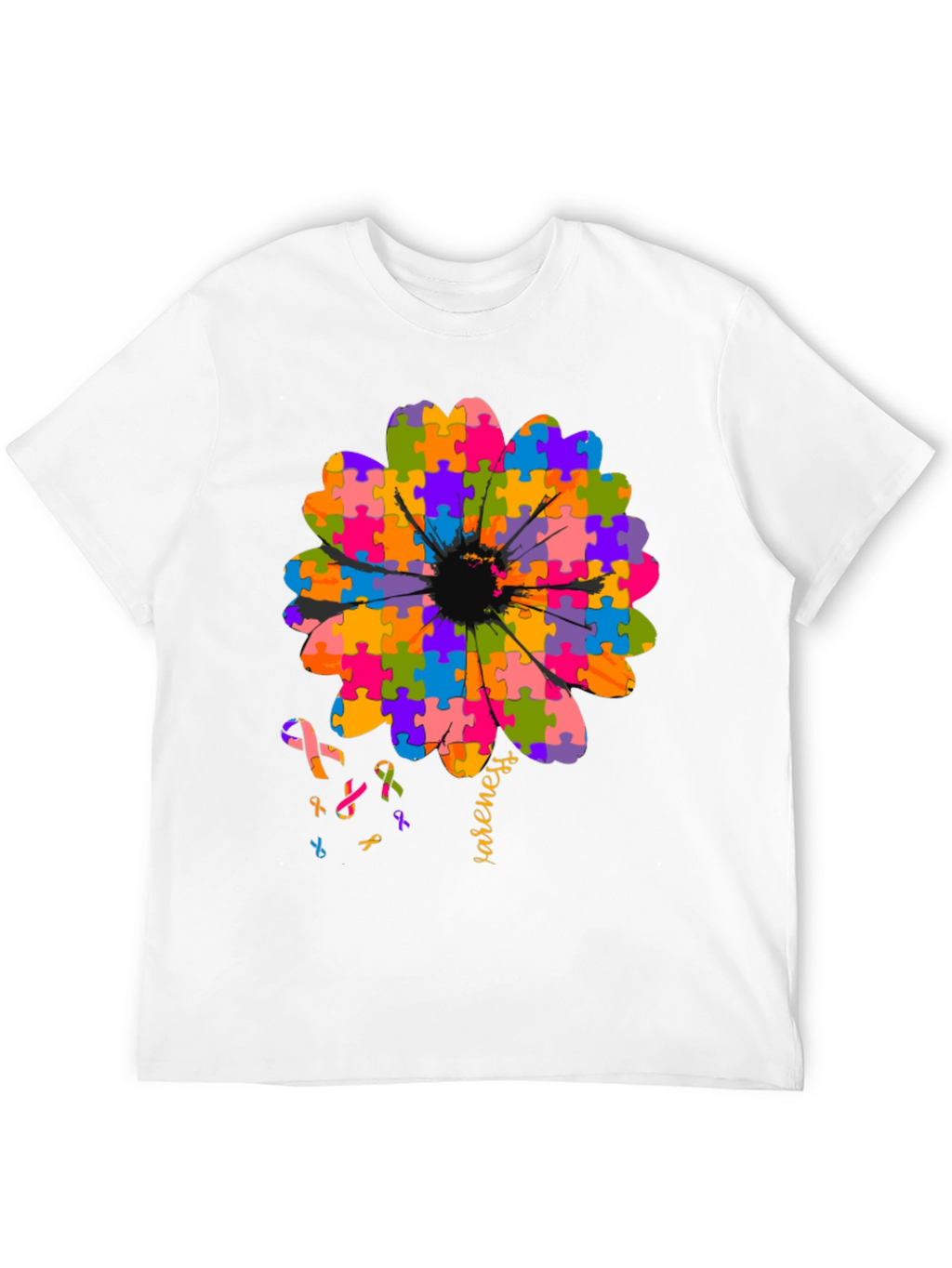 Autism Awareness Puzzle Flower T-Shirt