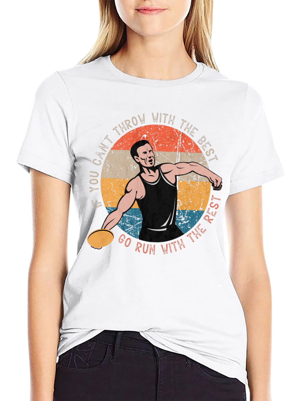 Discus Thrower Graphic T-Shirt - Throw With The Best