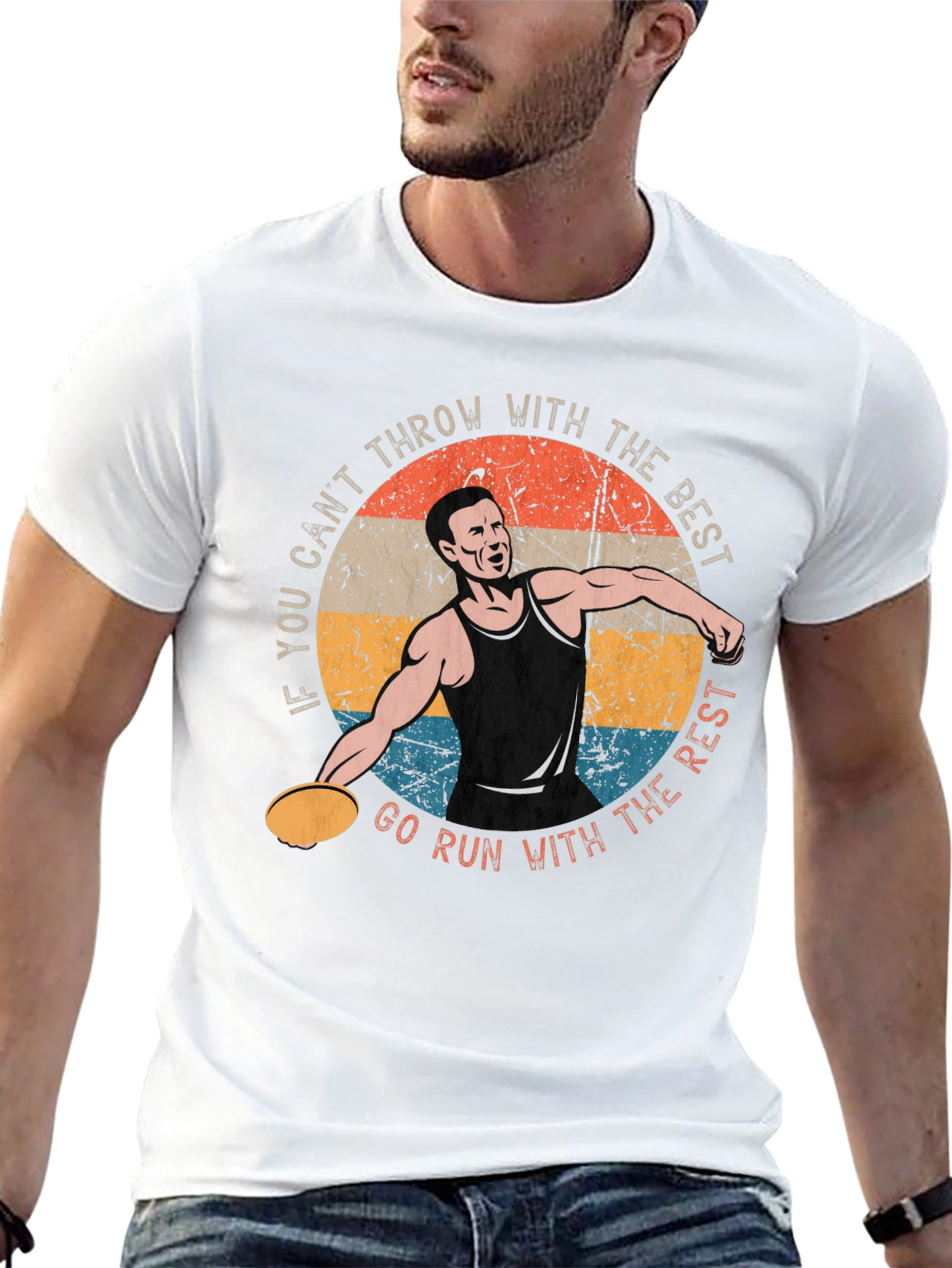 Discus Thrower Graphic T-Shirt - Throw With The Best