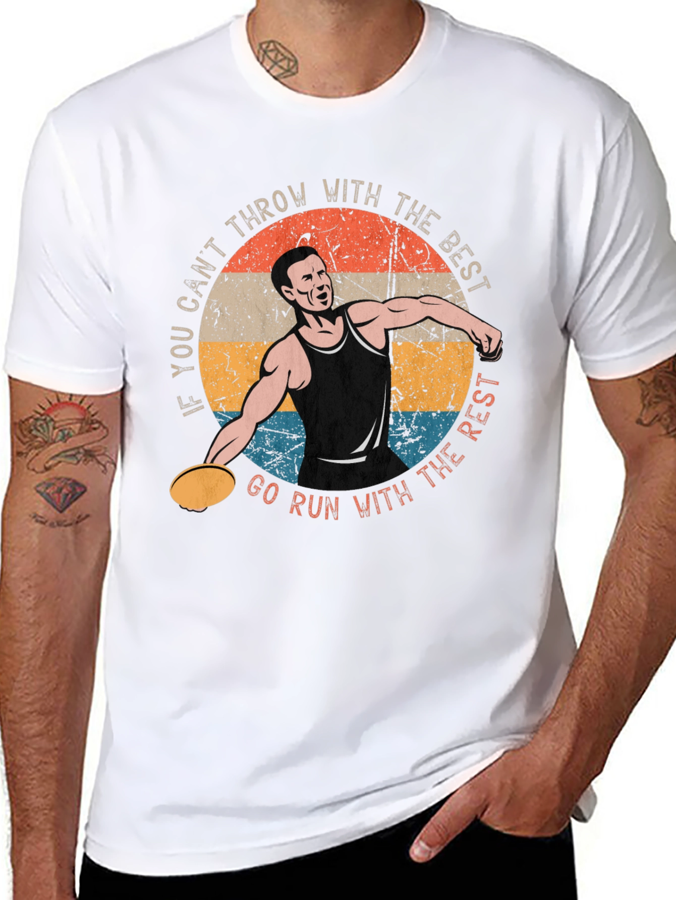 Discus Thrower Graphic T-Shirt - Throw With The Best
