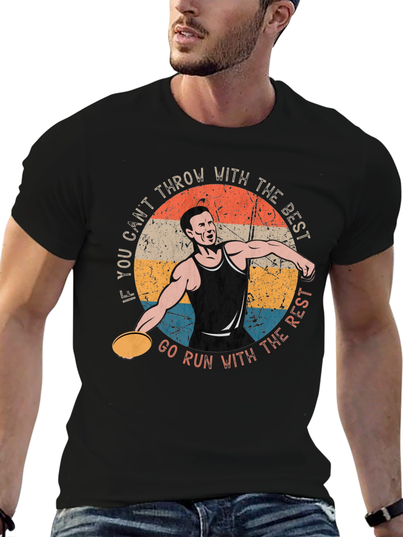 Discus Thrower Graphic T-Shirt - Throw With The Best