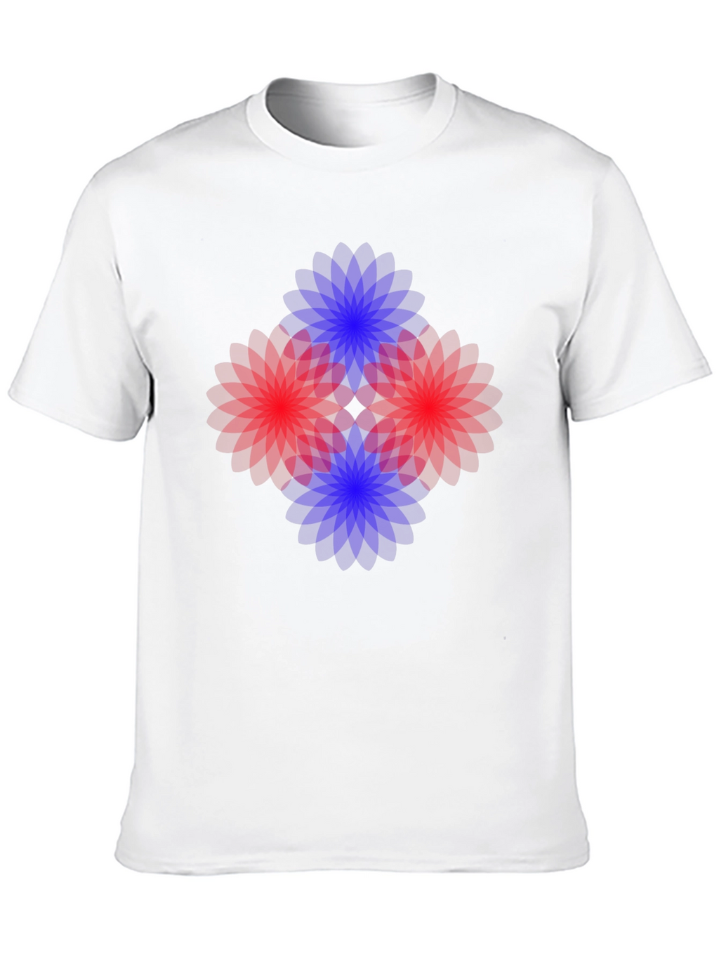 Abstract Floral Graphic Black T-Shirt