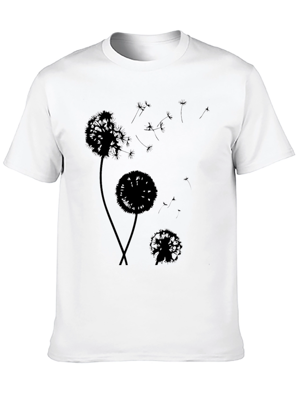 Dandelion Silhouette Black T-Shirt - Stylish Graphic Tee