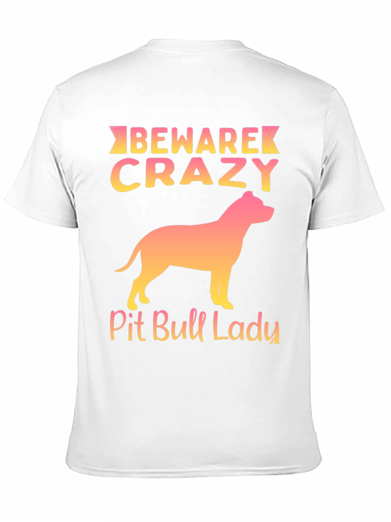 Beware Crazy Pit Bull Lady Graphic Tee