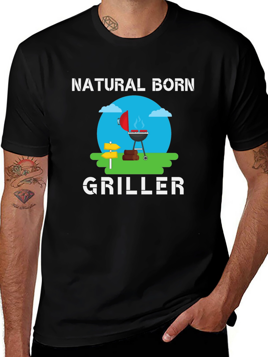 Natural Born Griller T-Shirt - BBQ Master