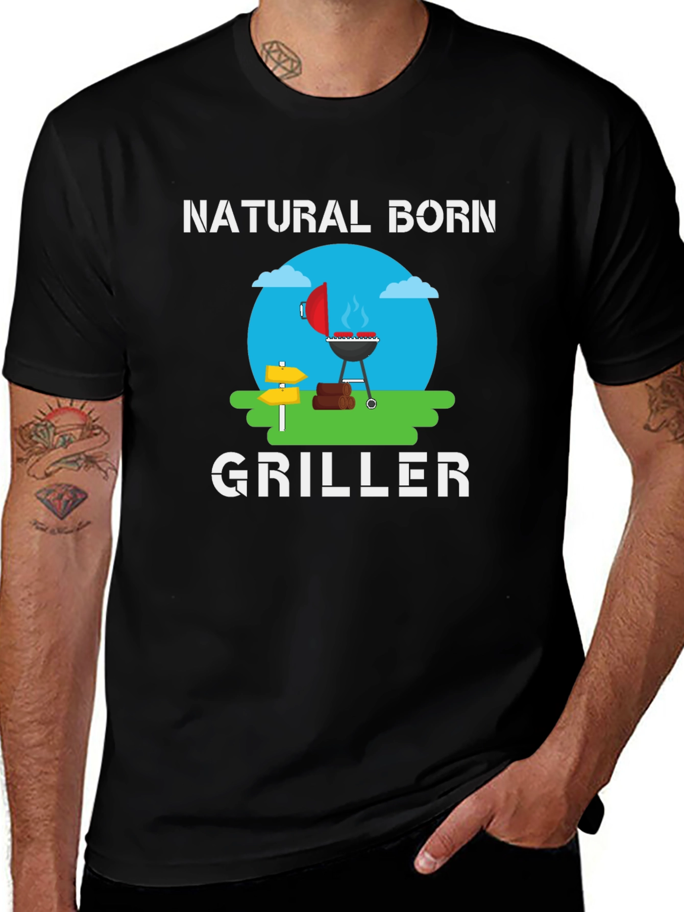 Natural Born Griller T-Shirt - BBQ Master