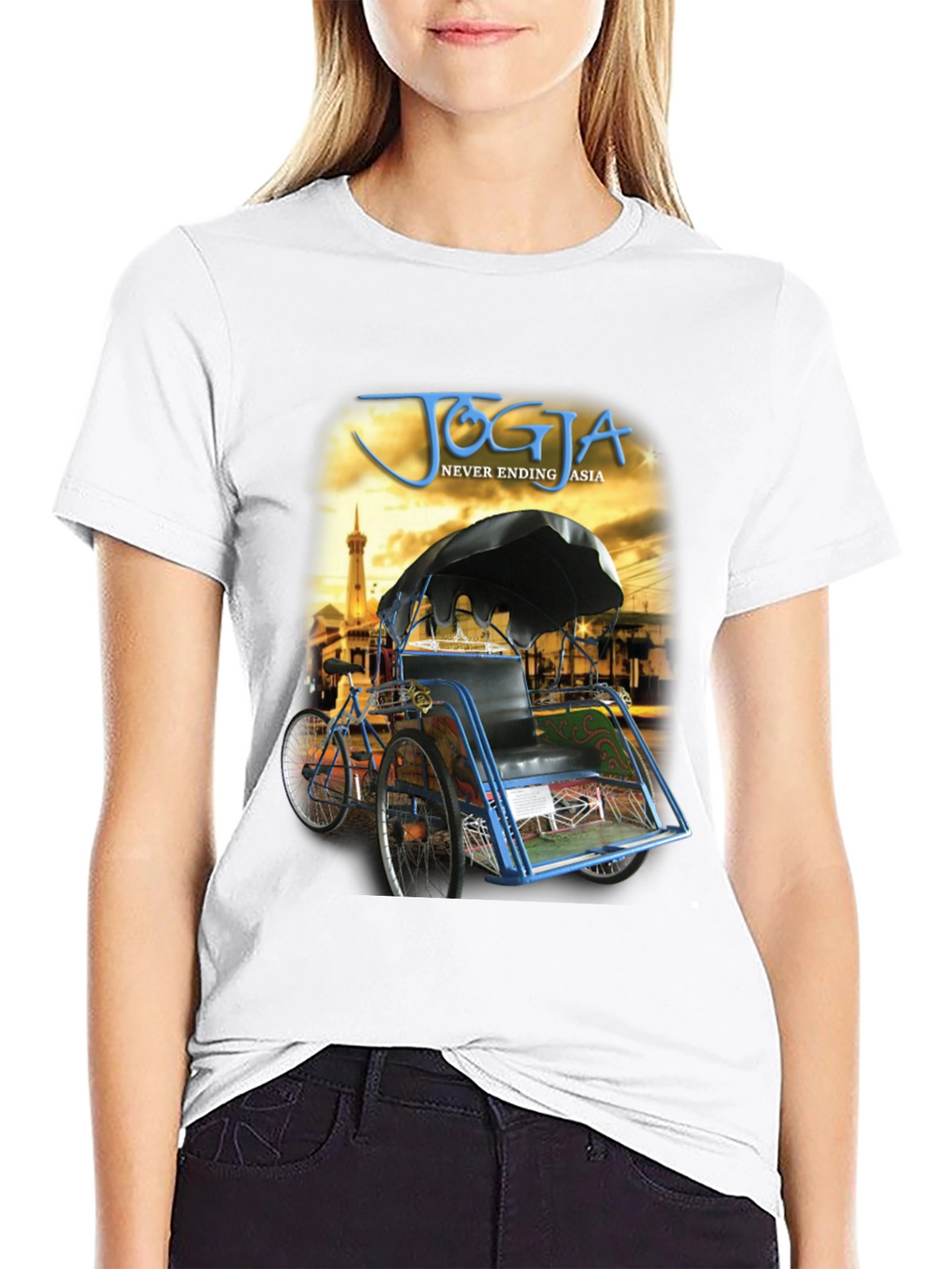 Yogyakarta Rickshaw Mens Graphic T-Shirt
