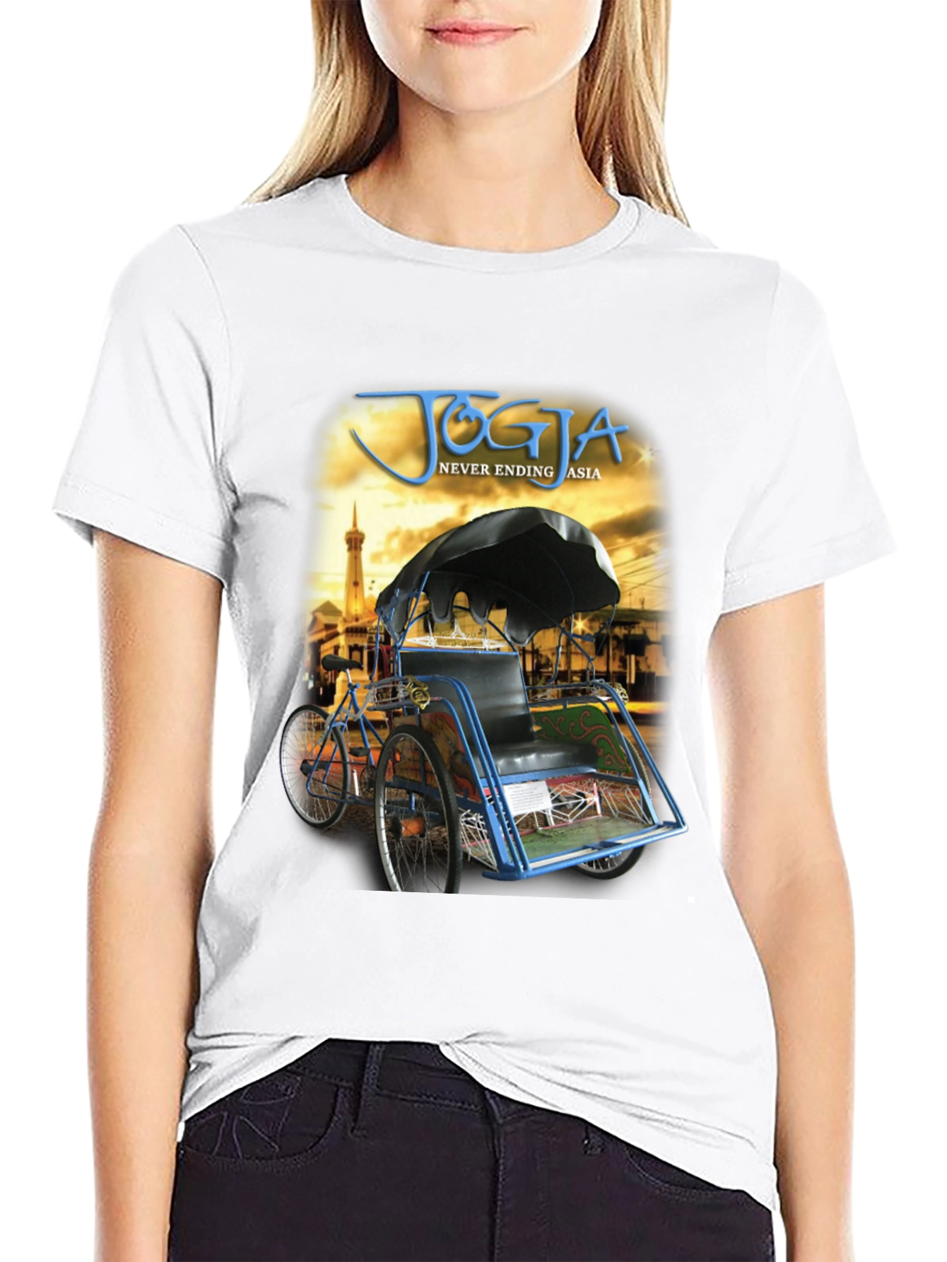 Yogyakarta Rickshaw Mens Graphic T-Shirt