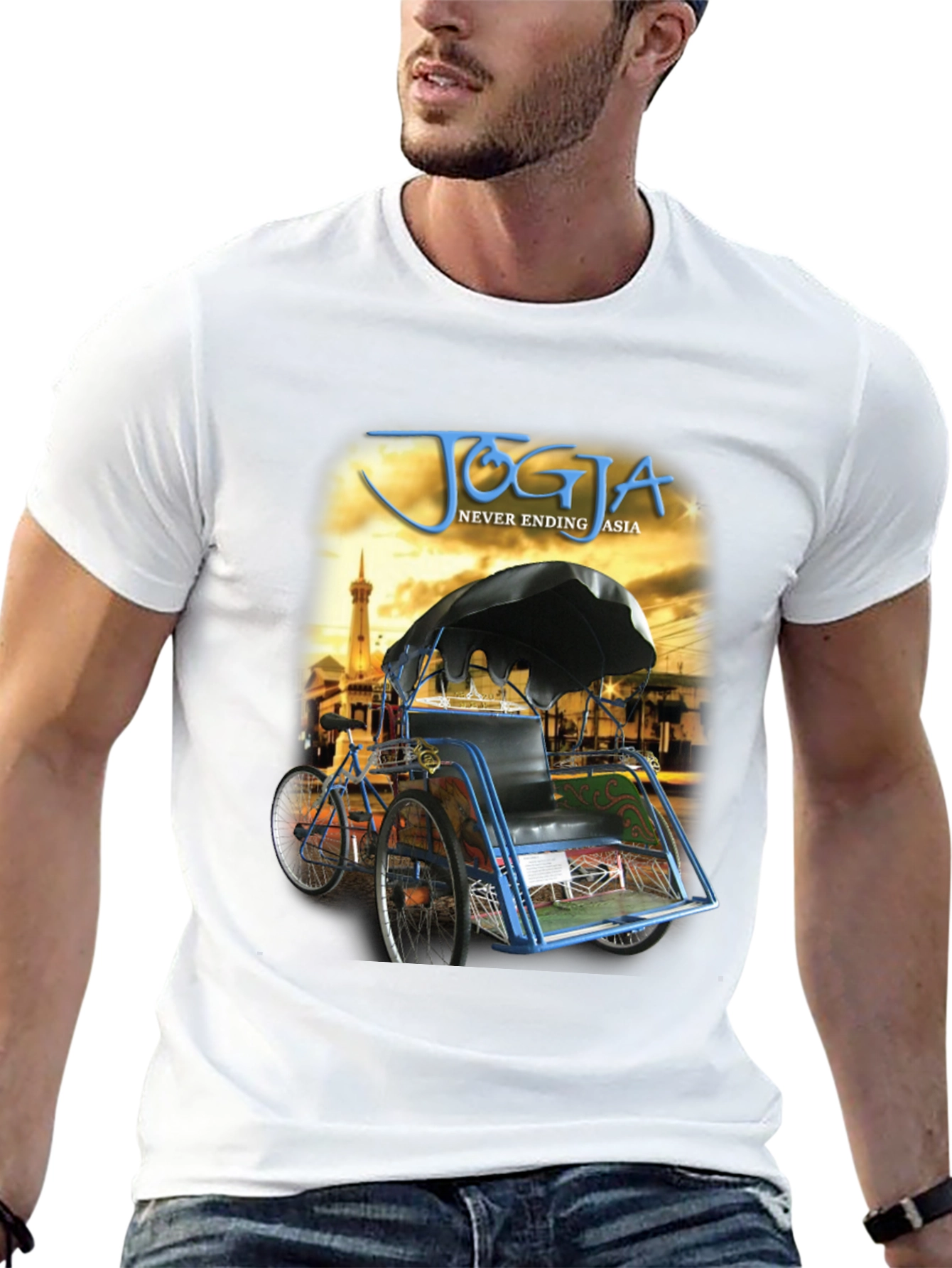 Yogyakarta Rickshaw Mens Graphic T-Shirt
