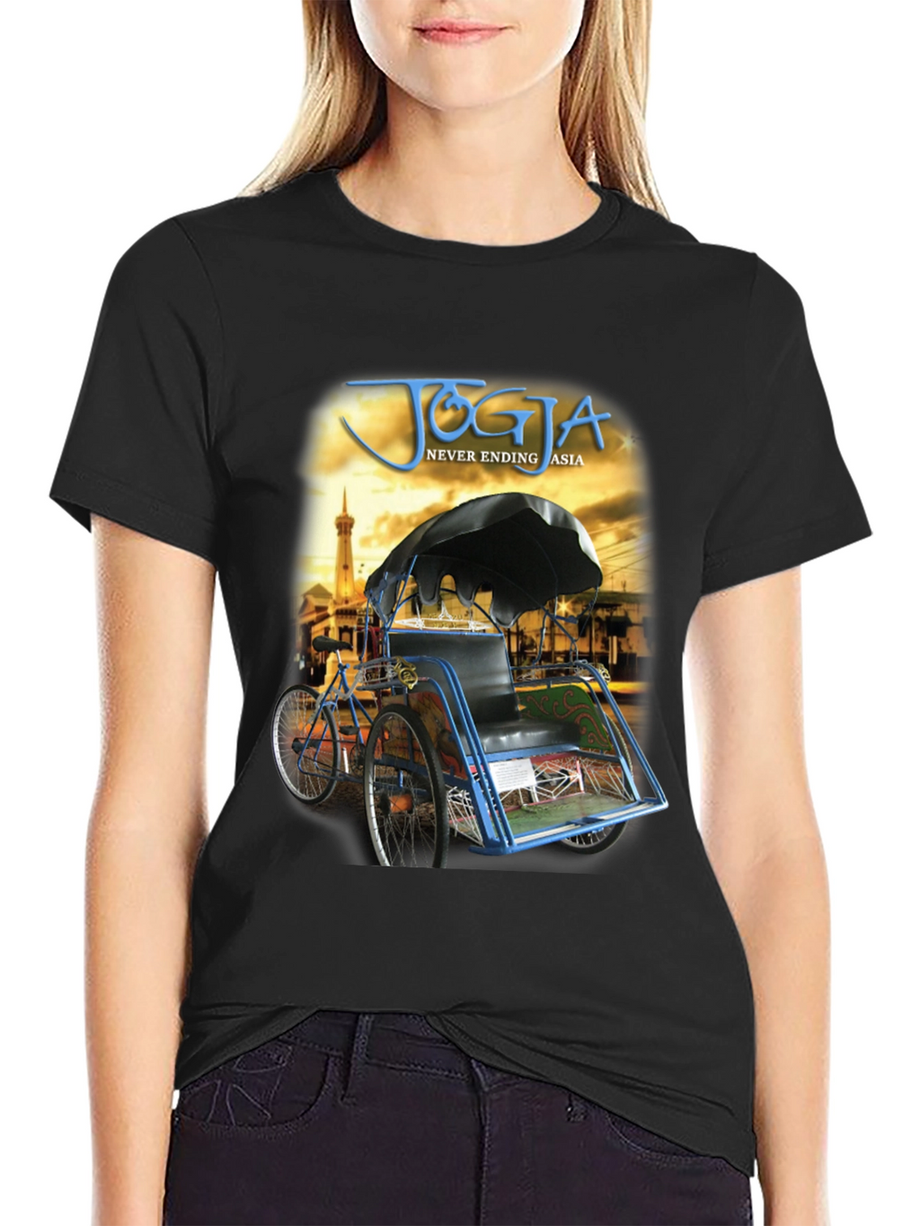 Yogyakarta Rickshaw Mens Graphic T-Shirt