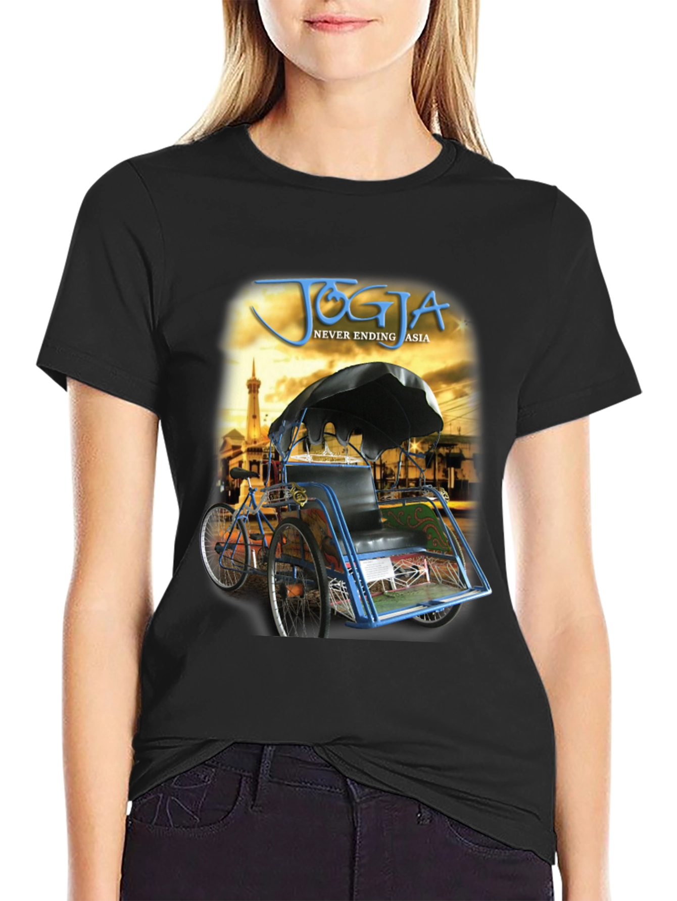 Yogyakarta Rickshaw Mens Graphic T-Shirt