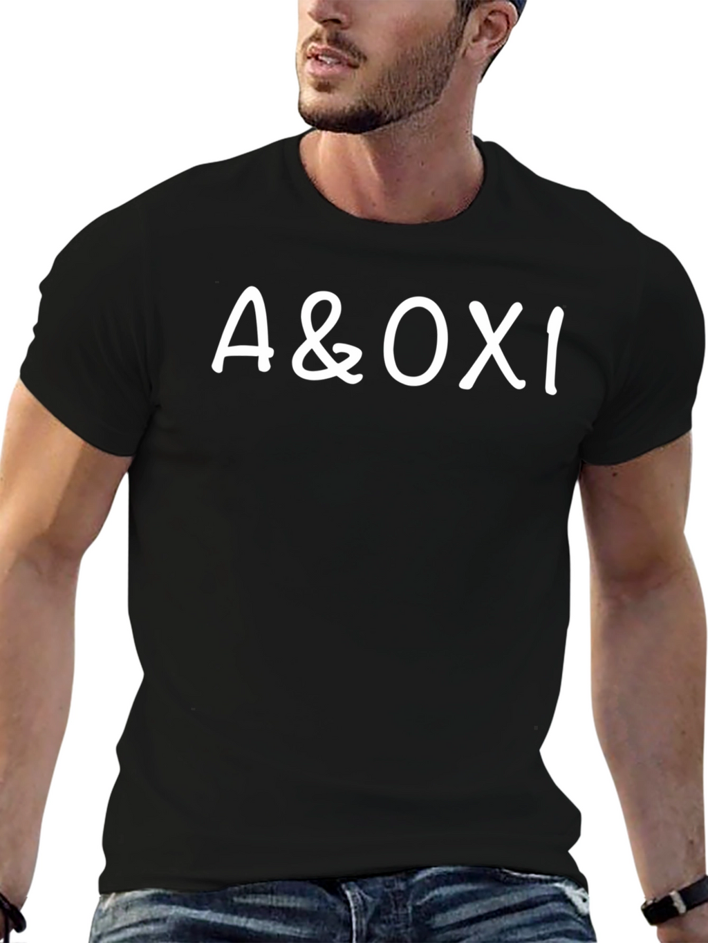 A&OXI Black T-Shirt Casual Wear