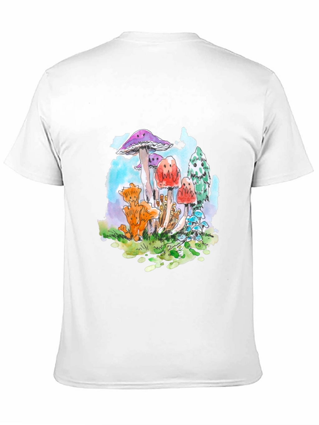Mushroom Graphic Tee - Funky Black T-Shirt