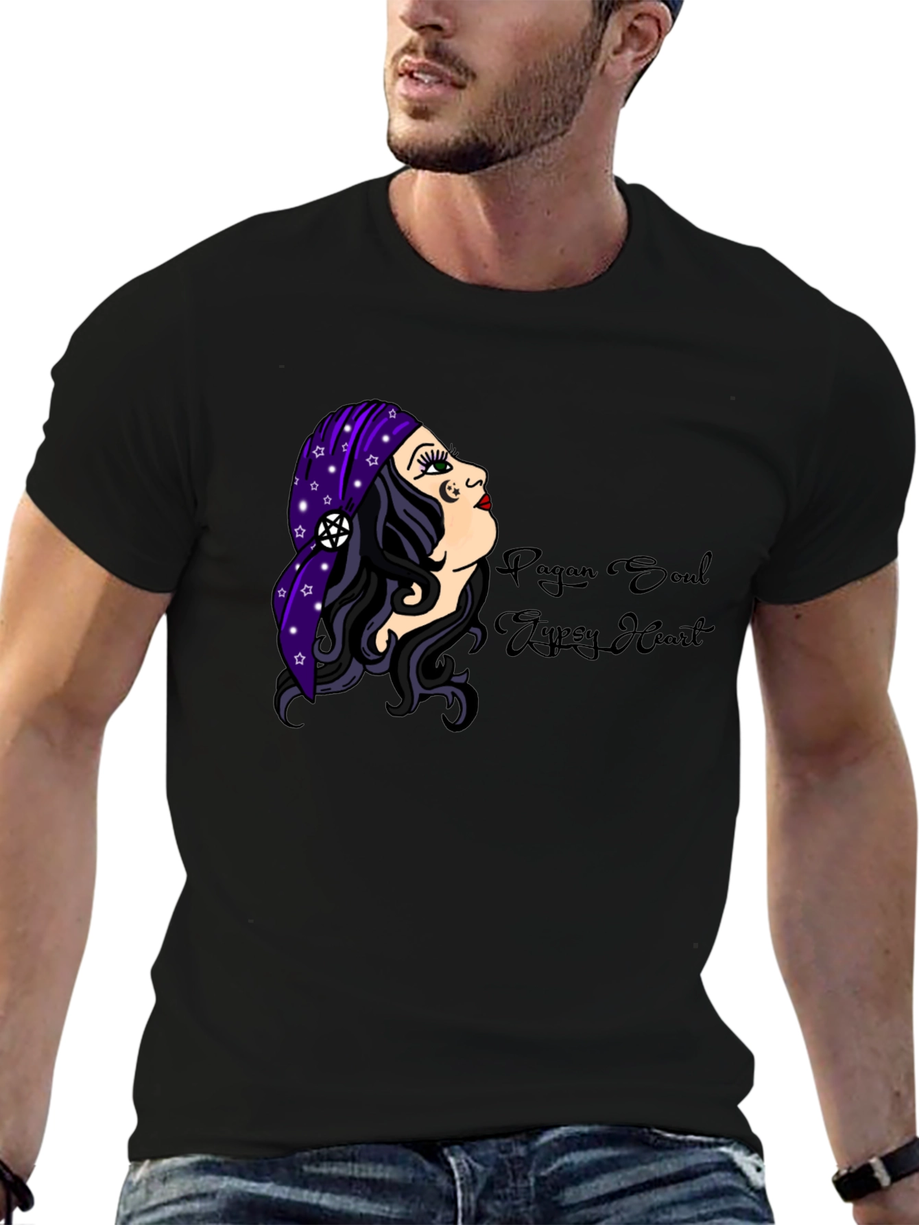 Pagan Soul Gypsy Heart Black T-Shirt