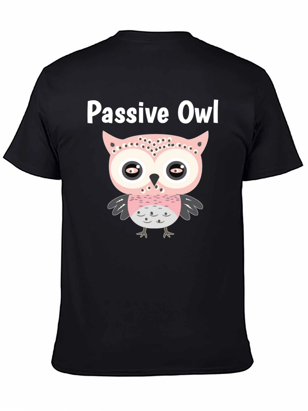 Passive Owl Graphic Tee - Soft Cotton Blend