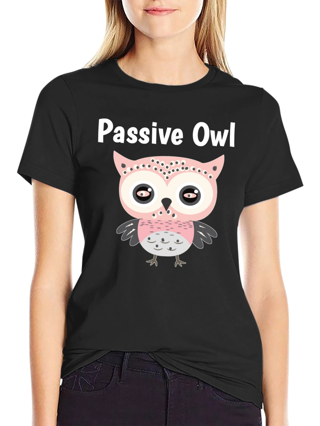 Passive Owl Graphic Tee - Soft Cotton Blend