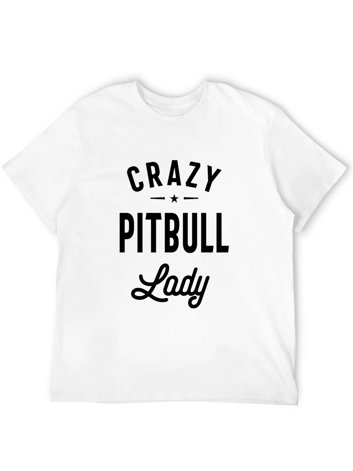 Crazy Pitbull Lady T-Shirt - Black