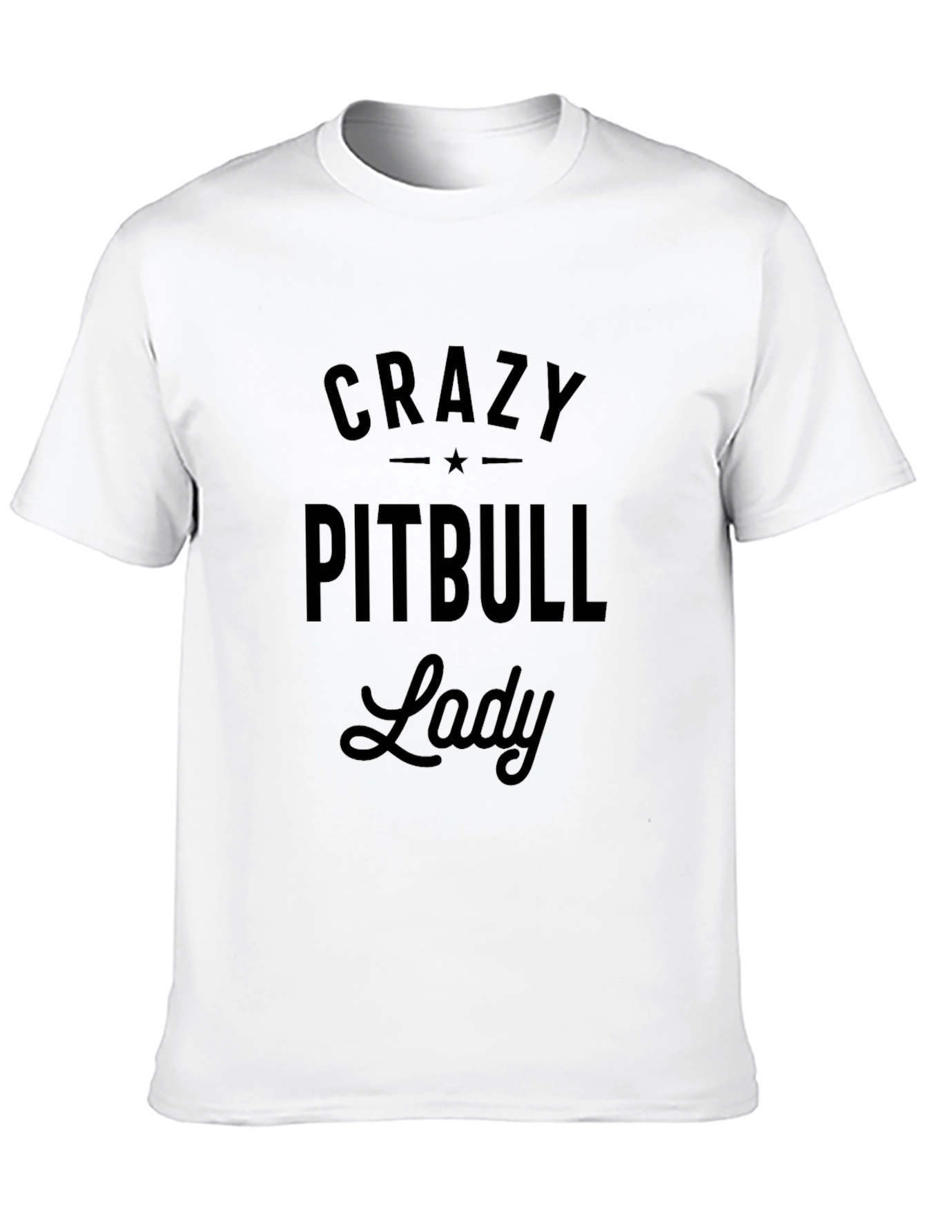 Crazy Pitbull Lady T-Shirt - Black
