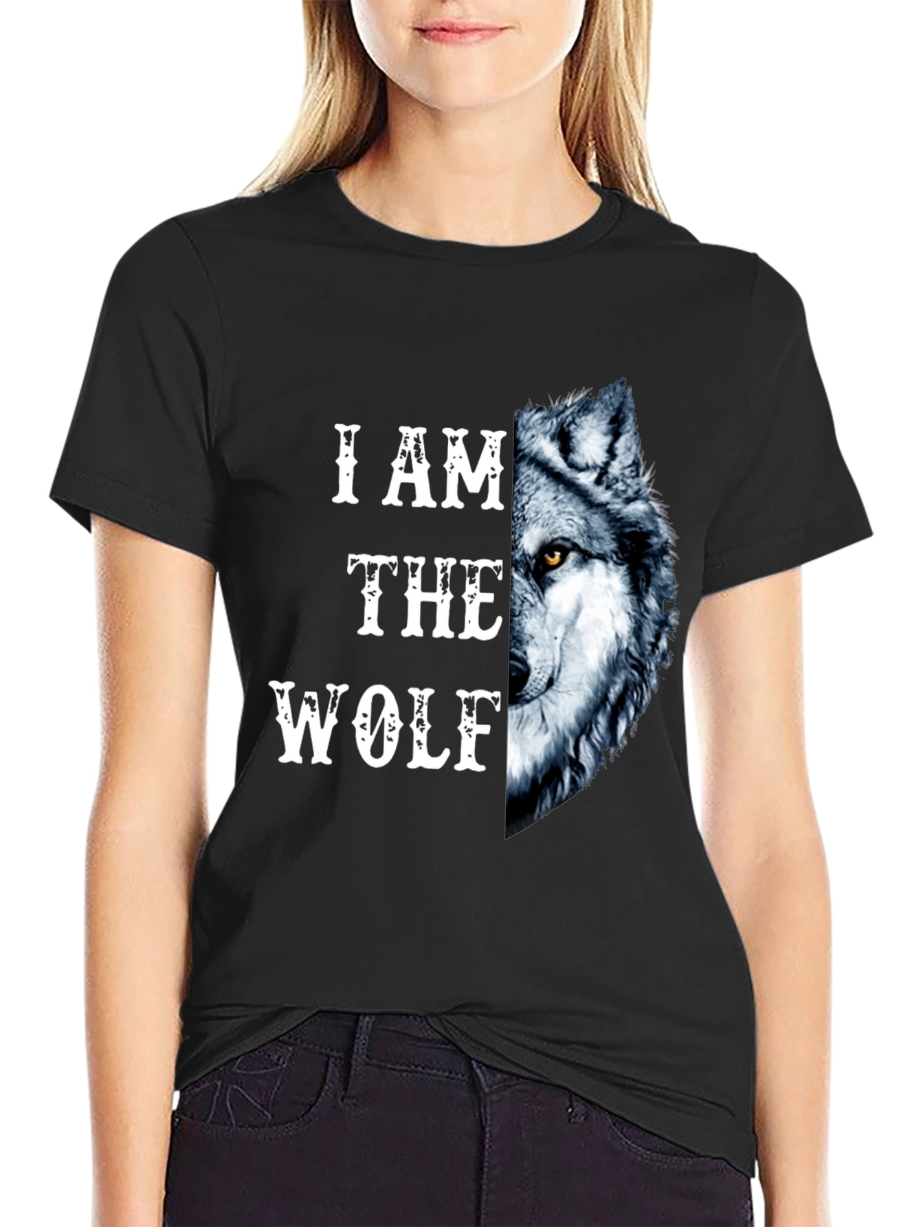 I Am The Wolf Graphic Print Mens T-Shirt