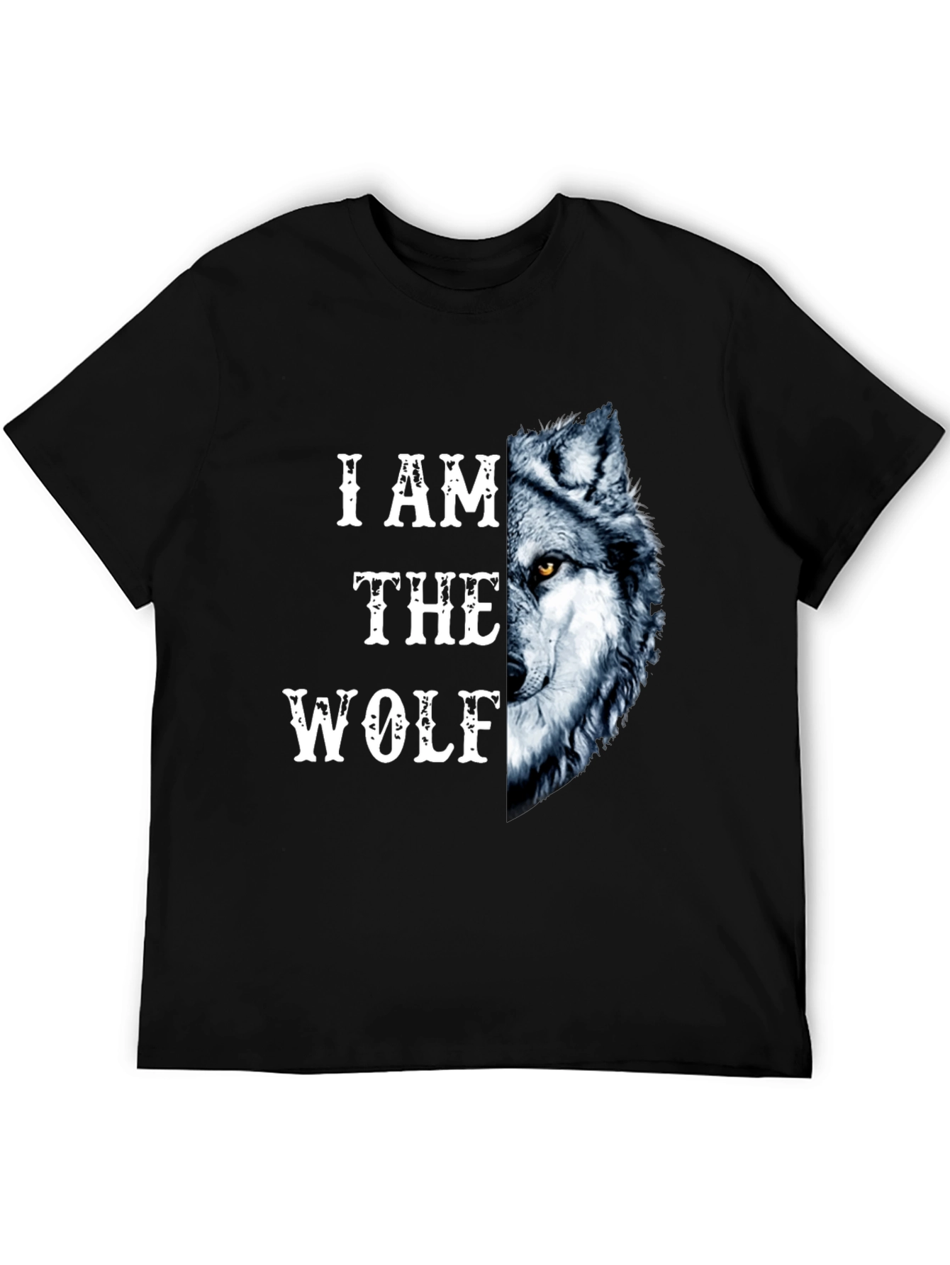 I Am The Wolf Graphic Print Mens T-Shirt