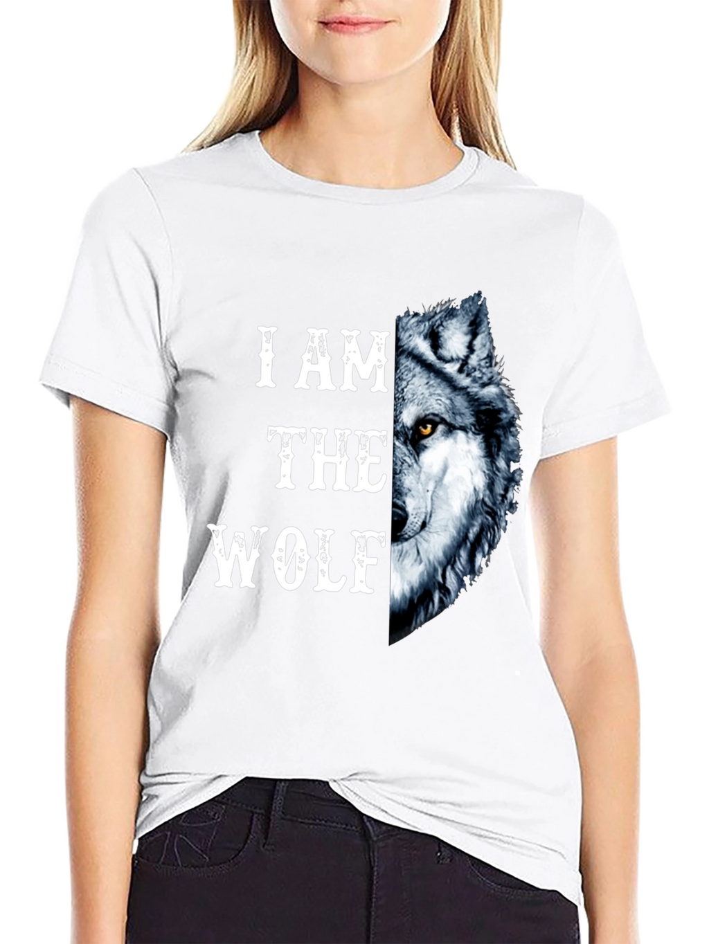I Am The Wolf Graphic Print Mens T-Shirt