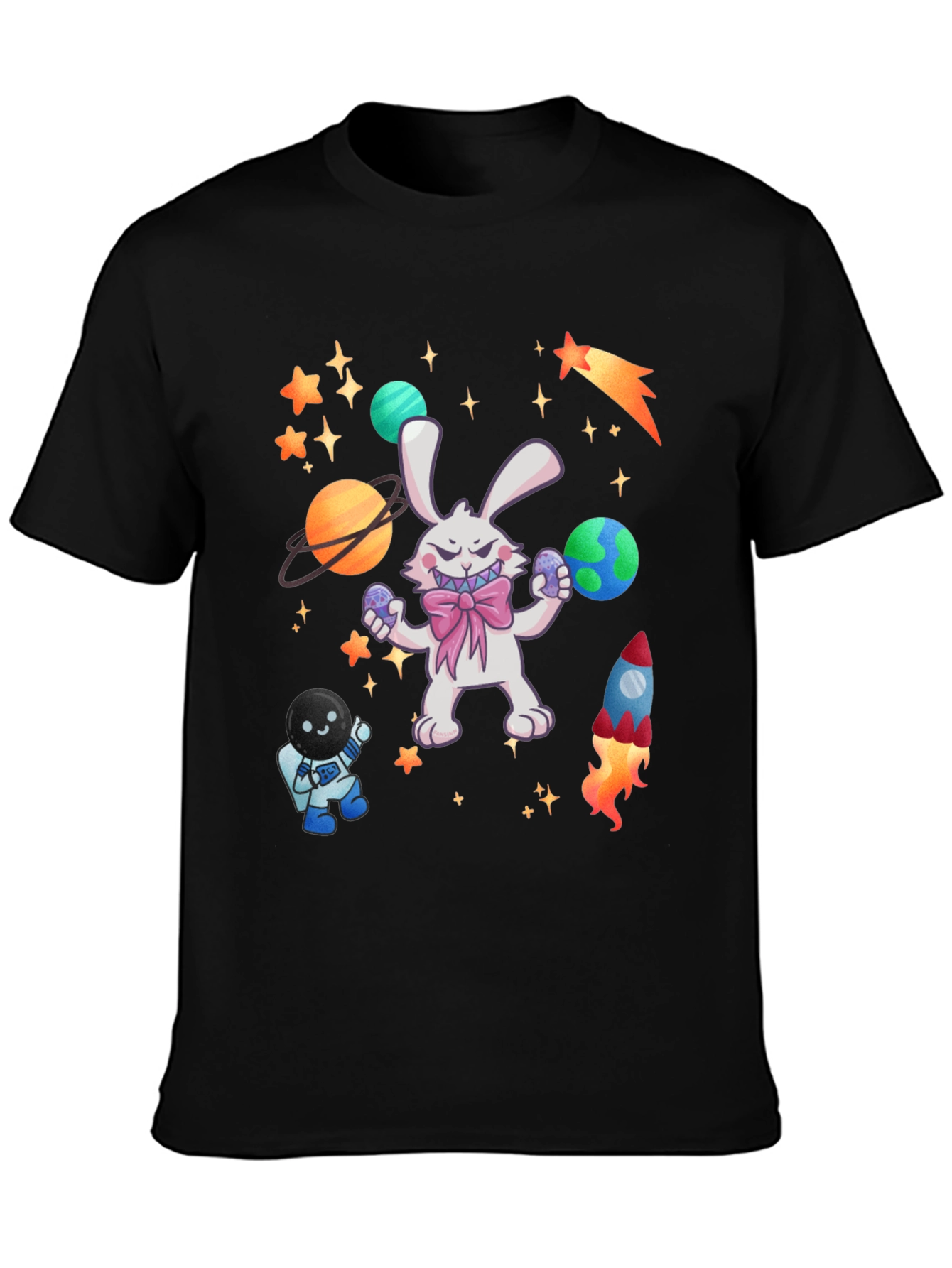 Space Easter Bunny T-Shirt - Unique Graphic Tee