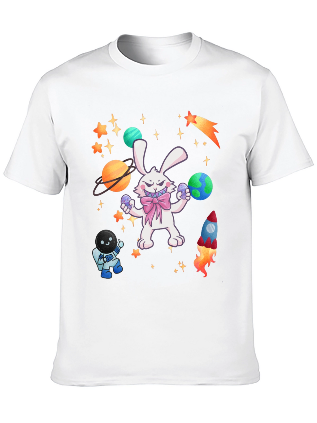 Space Easter Bunny T-Shirt - Unique Graphic Tee