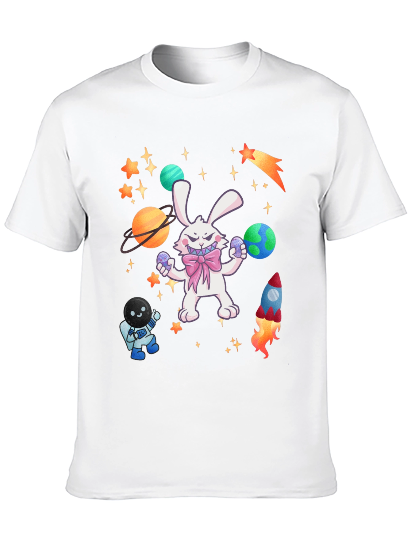 Space Easter Bunny T-Shirt - Unique Graphic Tee