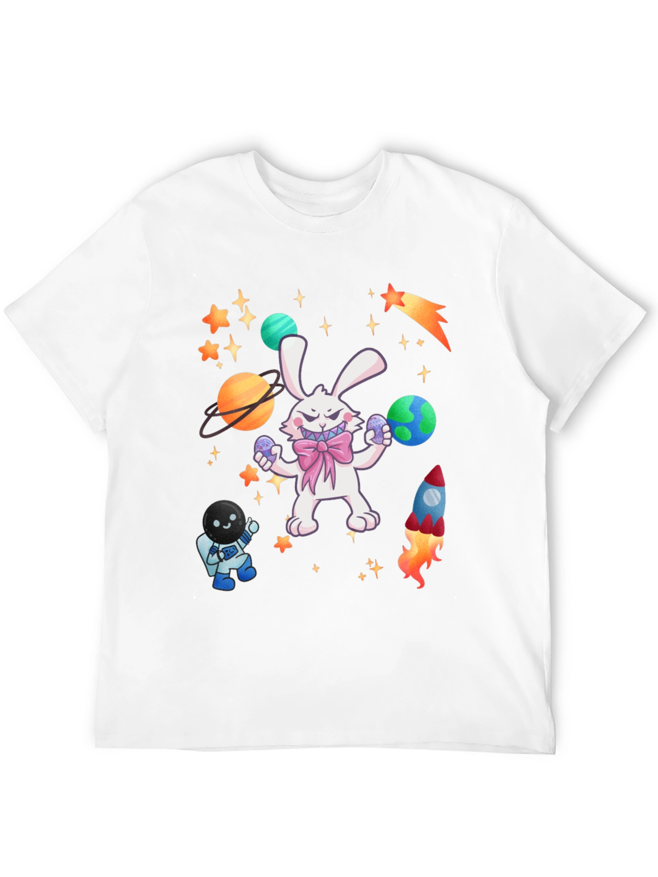 Space Easter Bunny T-Shirt - Unique Graphic Tee