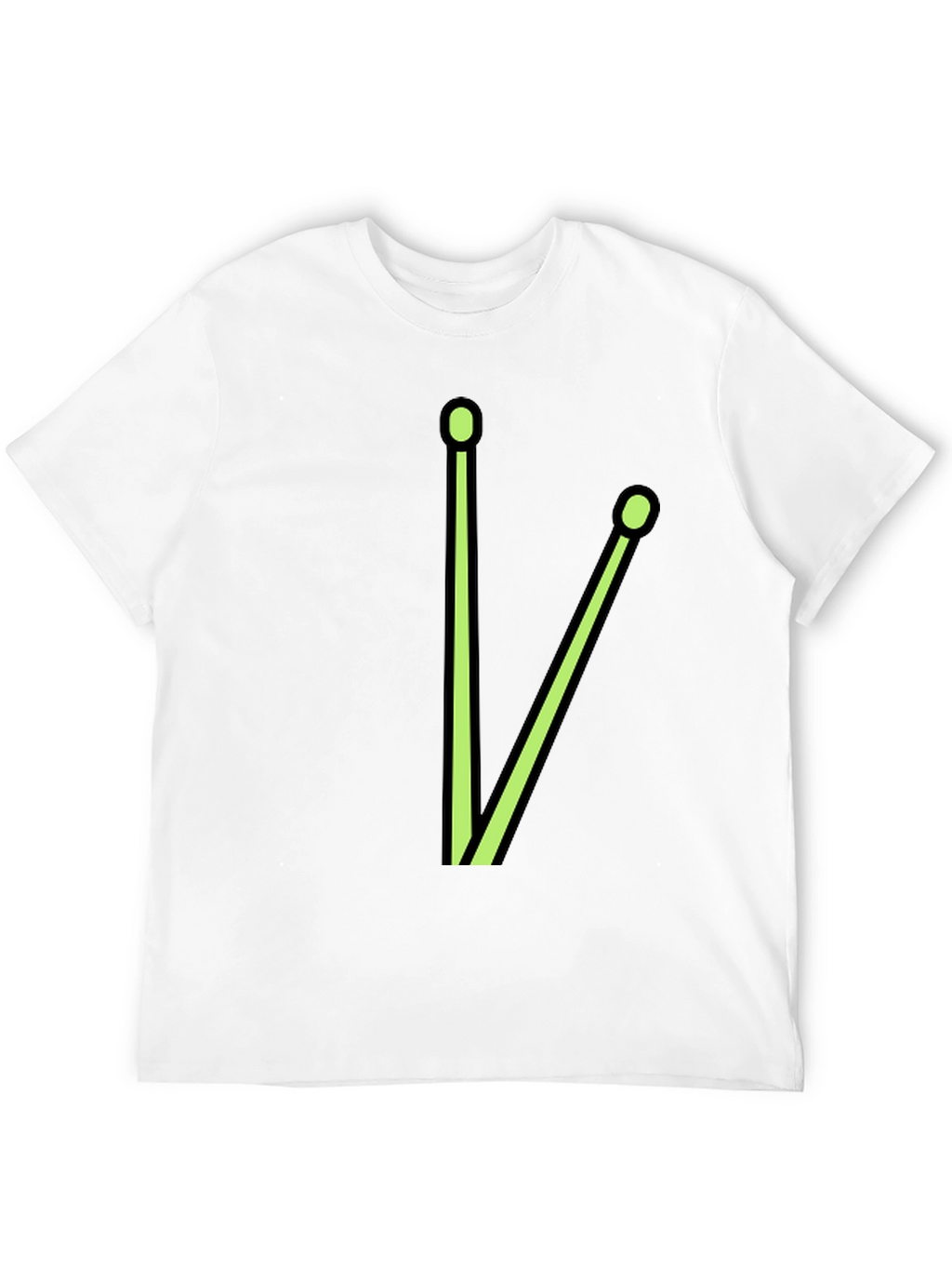 Drumstick Graphic Tee - Black Cotton Blend T-Shirt