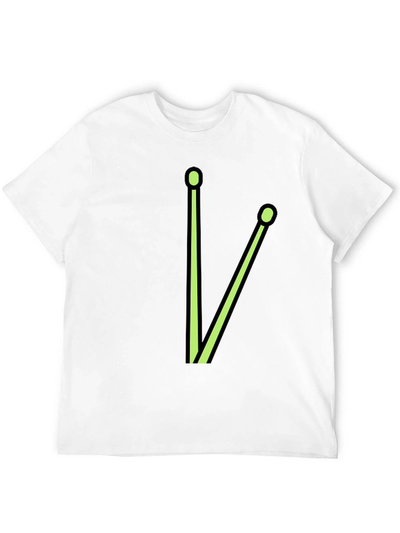 Drumstick Graphic Tee - Black Cotton Blend T-Shirt