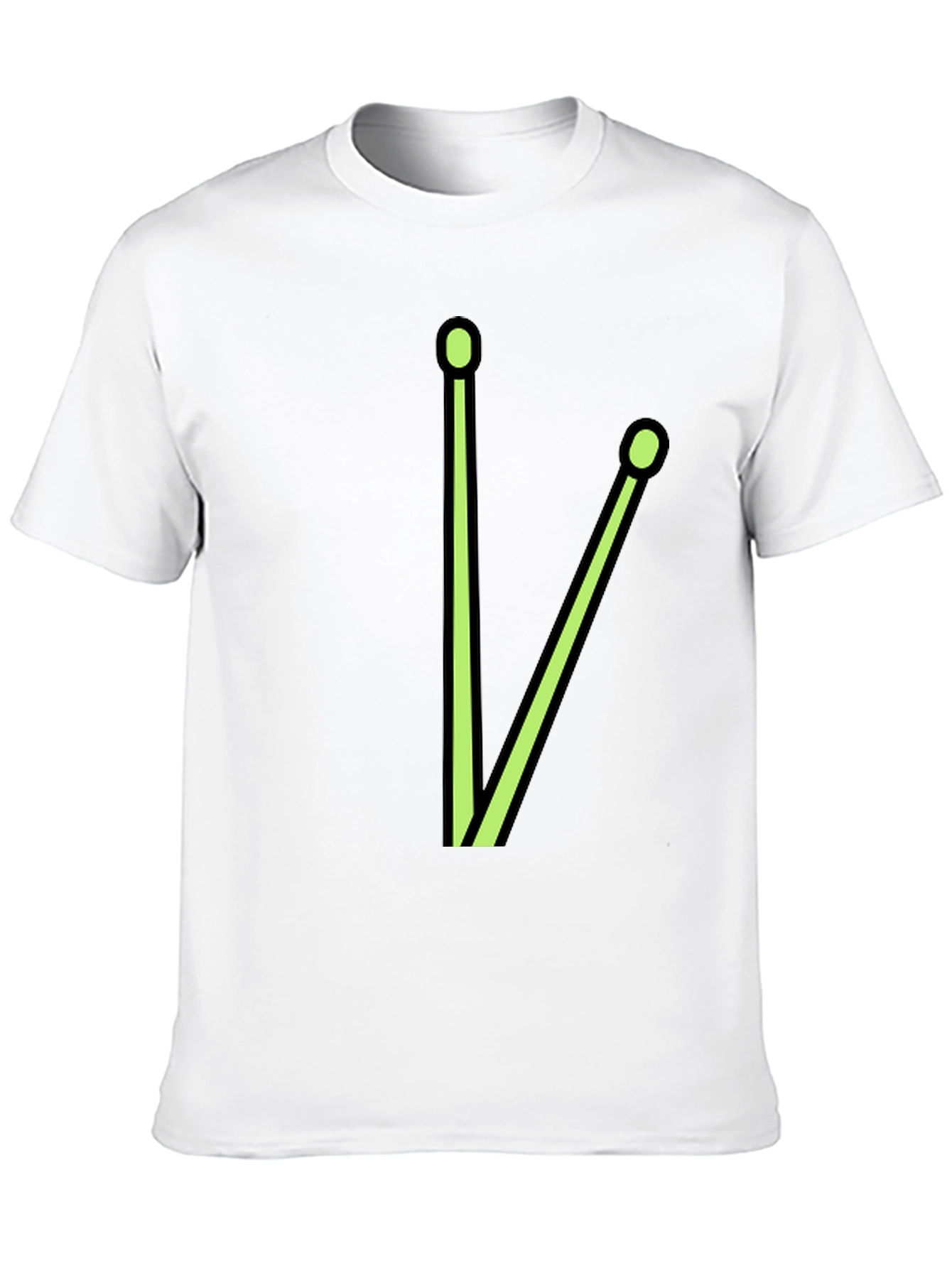 Drumstick Graphic Tee - Black Cotton Blend T-Shirt