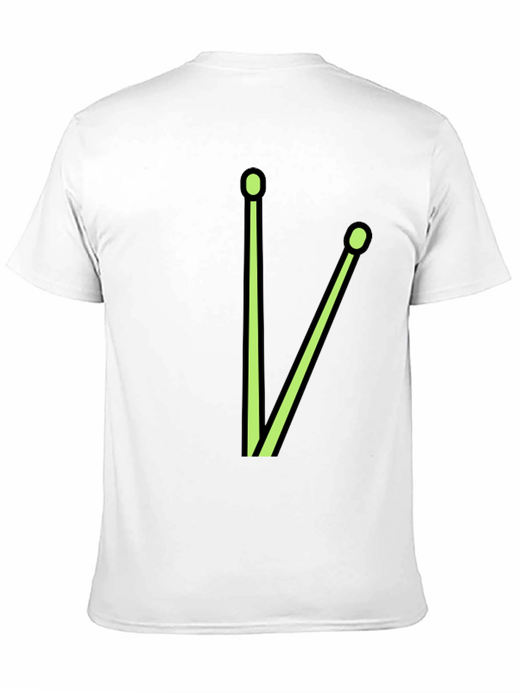 Drumstick Graphic Tee - Black Cotton Blend T-Shirt