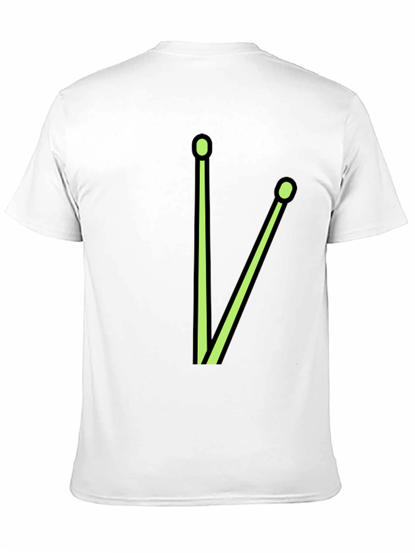 Drumstick Graphic Tee - Black Cotton Blend T-Shirt