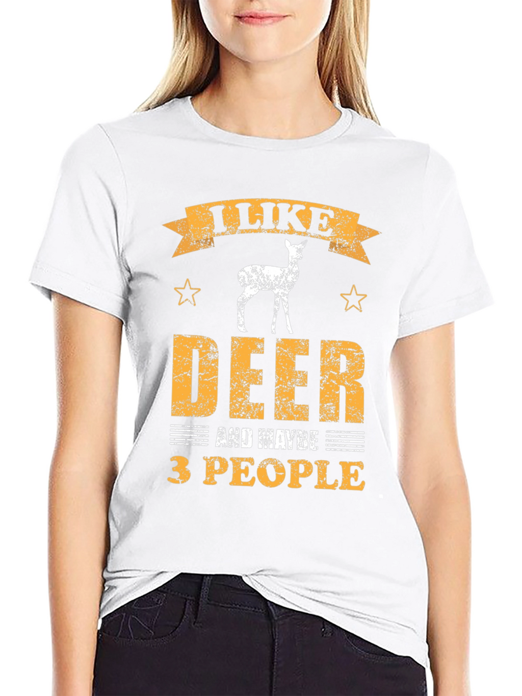 I Like Deer and Maybe 3 People Graphic T-Shirt