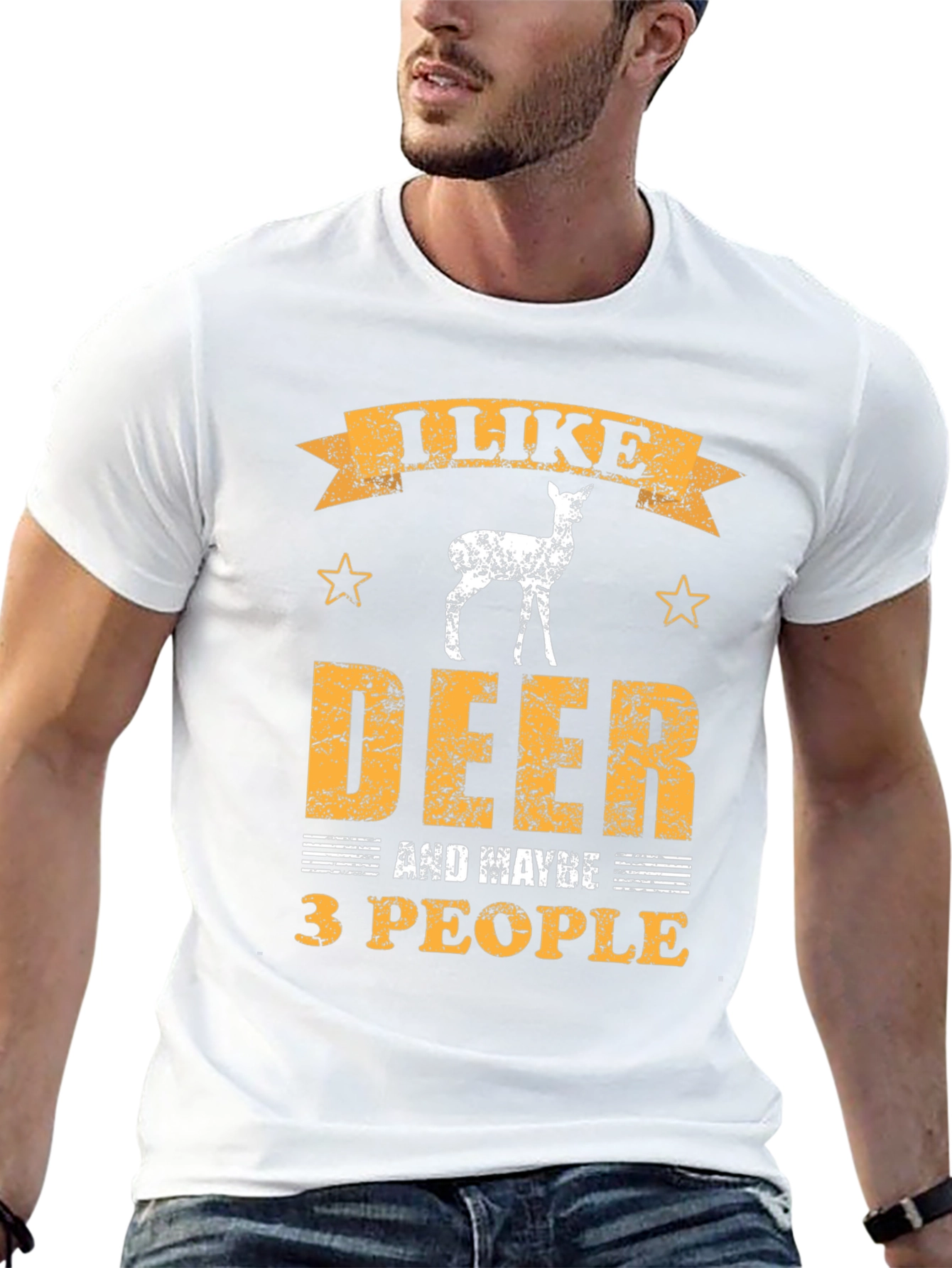 I Like Deer and Maybe 3 People Graphic T-Shirt