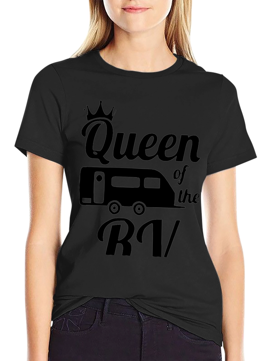 Queen of the RV Black Graphic T-Shirt