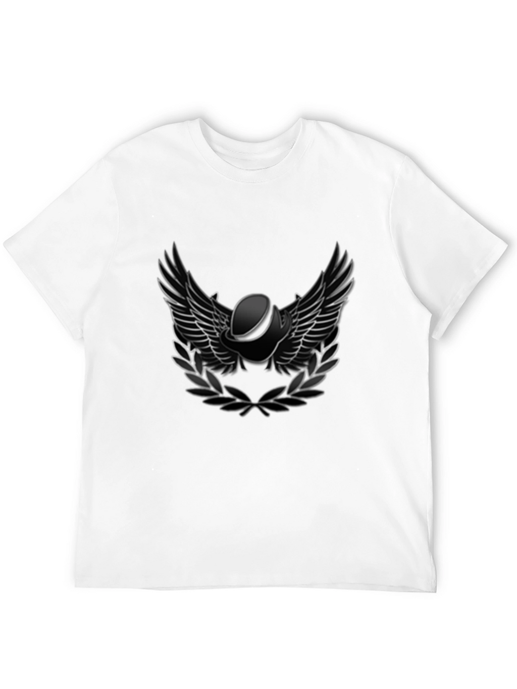 Winged Helmet T-Shirt - Black Cotton Tee