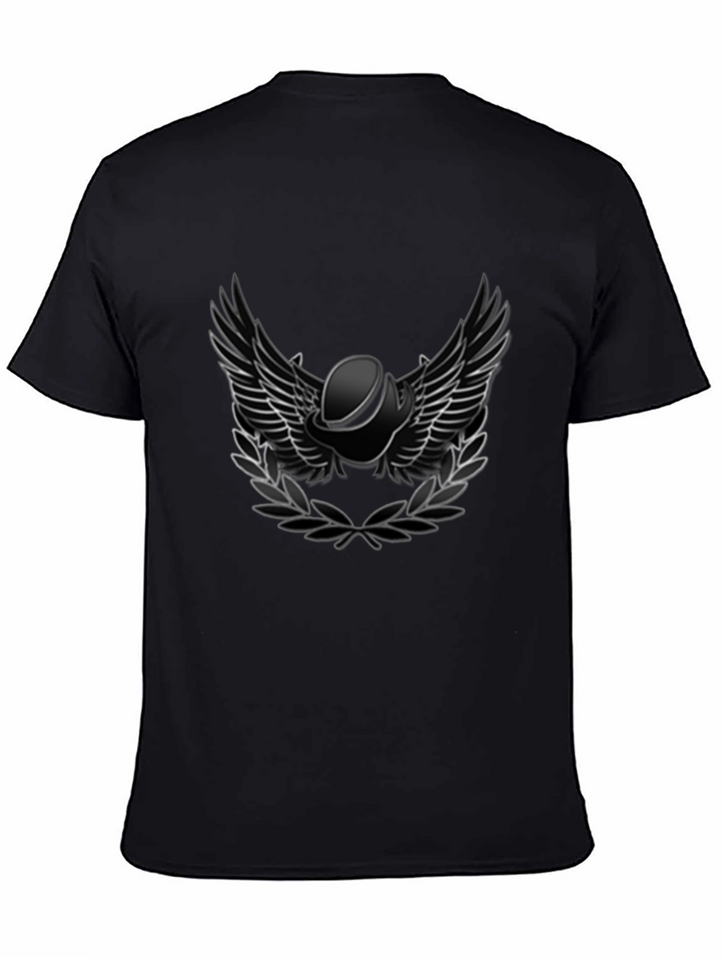 Winged Helmet T-Shirt - Black Cotton Tee