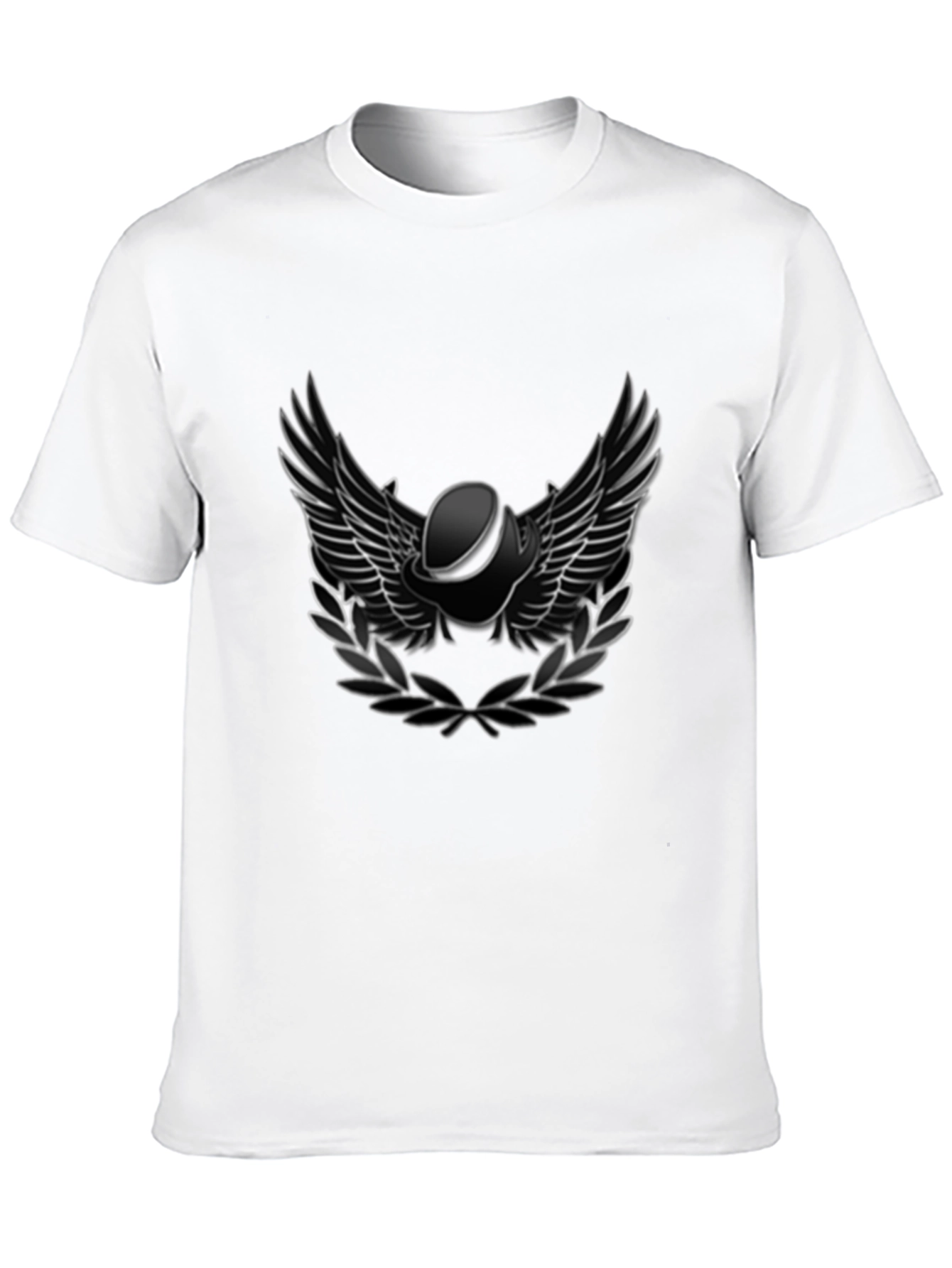 Winged Helmet T-Shirt - Black Cotton Tee